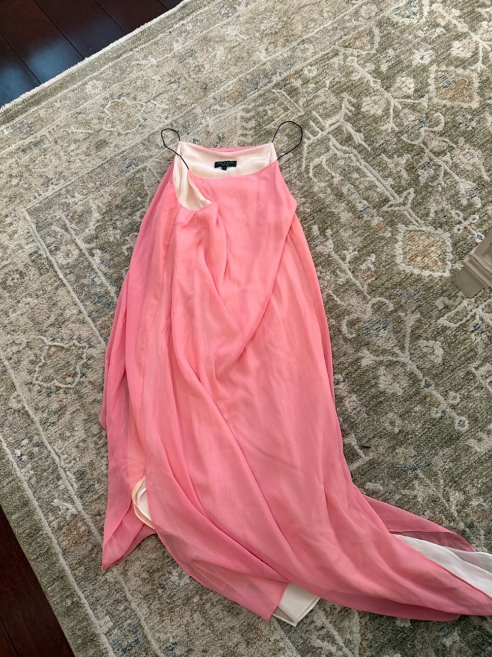 rag & bone Pink Layered Chiffon Maxi Dress